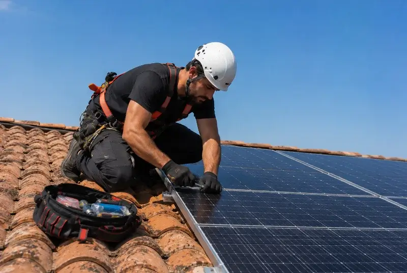 Maintenance et monitoring de panneaux solaires à Domarin